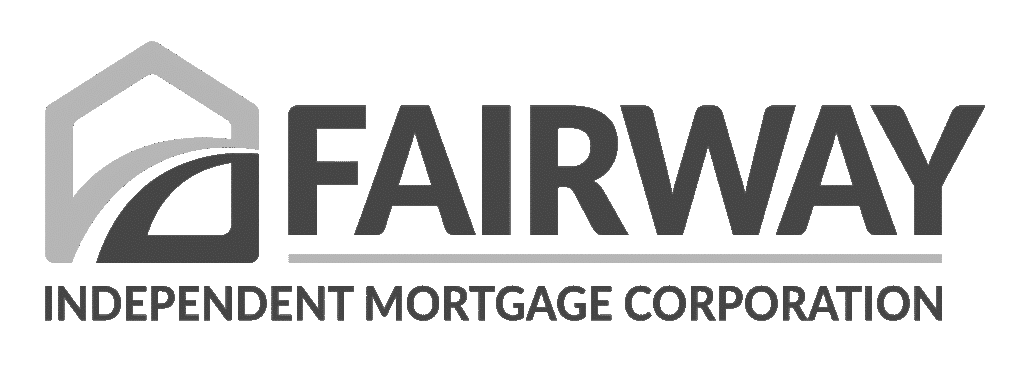The image shows the logo of Fairway Independent Mortgage Corporation, featuring a stylized house graphic with accompanying company name and text.